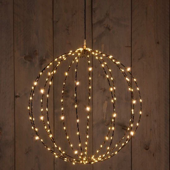 Anna’s Collection Verlichte Kerstbal 40 cm - 192 LED Warm Wit Losstaand