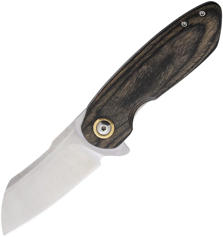 Couteau pliant Rough Rider Bullfrog lame 70 mm manche pakkawood avec clip de poche Noir
