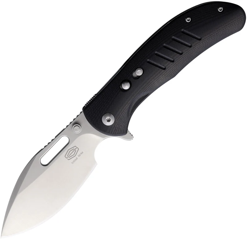 Couteau pliant Critical Strike Zulu acier VG-10 lame drop point 89 mm Noir