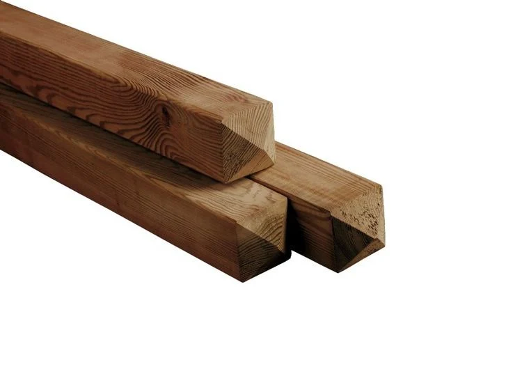 Paal vierkant geschaafd diamantkop nobifix naaldhout 6,8x6,8x270cm Losstaand
