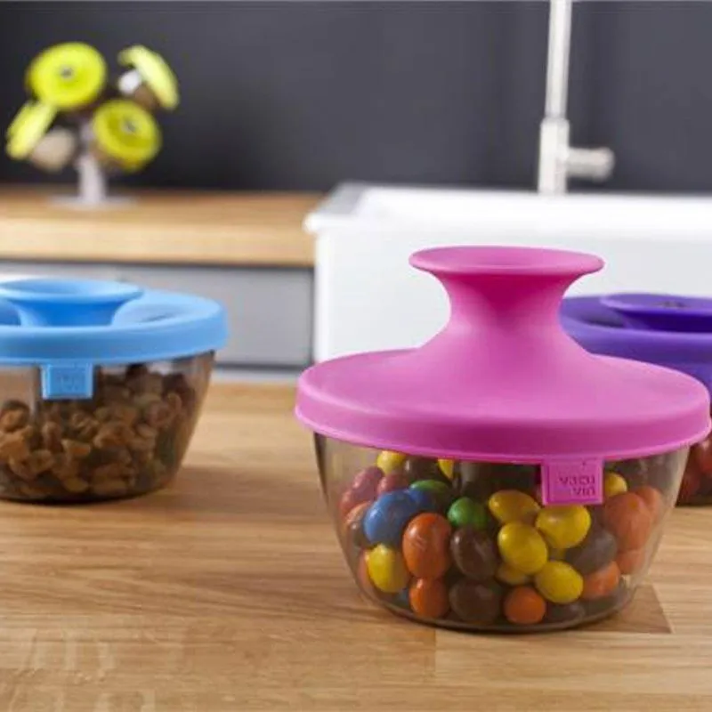 Pote com Tampa Dosadora Tomorrow's Kitchen Azul D13cm