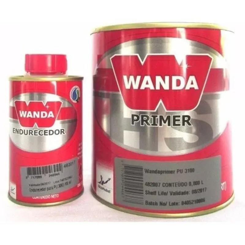 Kit Primer Pu 3100 800ml E Endurecedor 3093 100ml Wanda