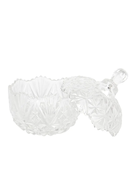 Glass Bowl with Cover - Round Glass / One Size