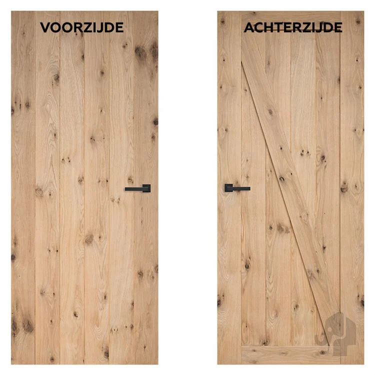 Austria Cabana Roble binnendeur model Roble Uno Rechtsdraaiend / Stomp / 93x231,5cm