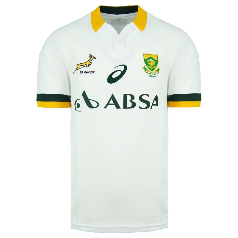 Asics Springboks Away Match Jersey Mens White Rugby T-Shirt L