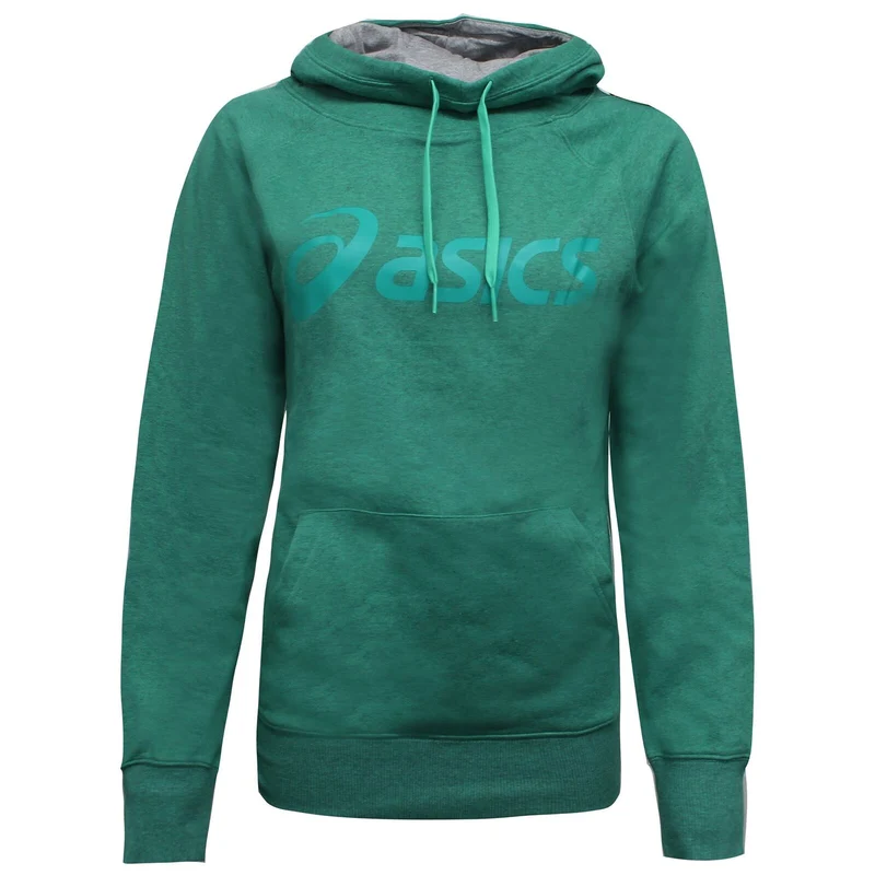 Asics Logo Womens Green Hoodie M