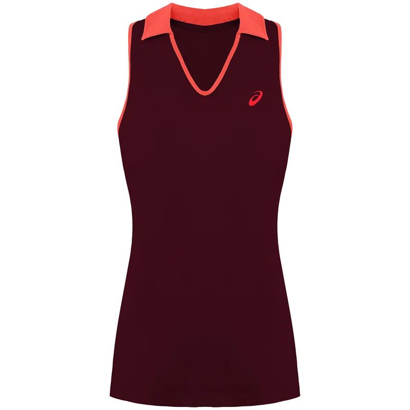 Asics Logo Womens Burgundy Padel Vest L