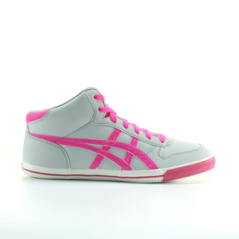 Onitsuka Tiger Aaron MT GS Grey Leather Kids Lace Up Trainers C3B0Y 1119 4.5