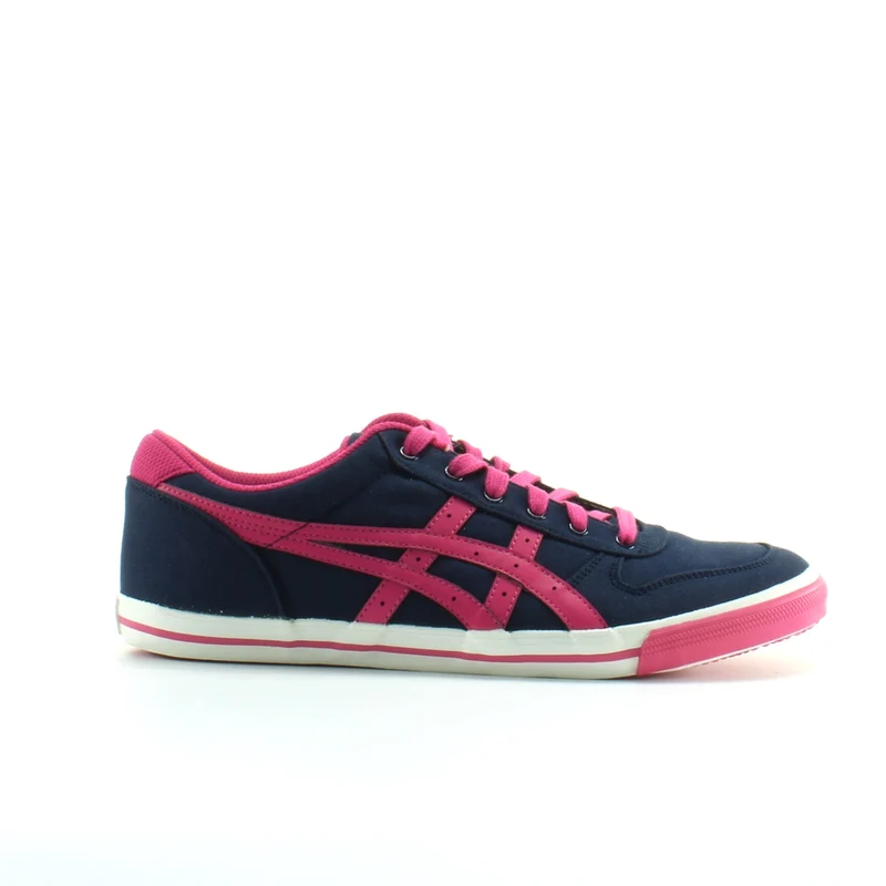 Onitsuka Tiger Aaron GS Navy Canvas Kids Lace Up Trainers C3A3N 5018 3.5