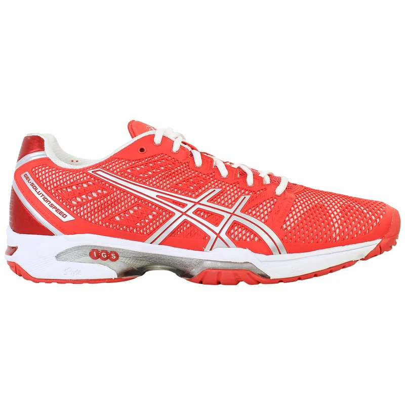 Asics Gel-Solution Speed 2 Womens Red Trainers 3.5