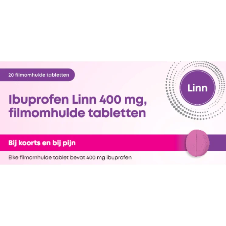 Linn Ibuprofen 400 mg roze tabletten 20 tabletten
