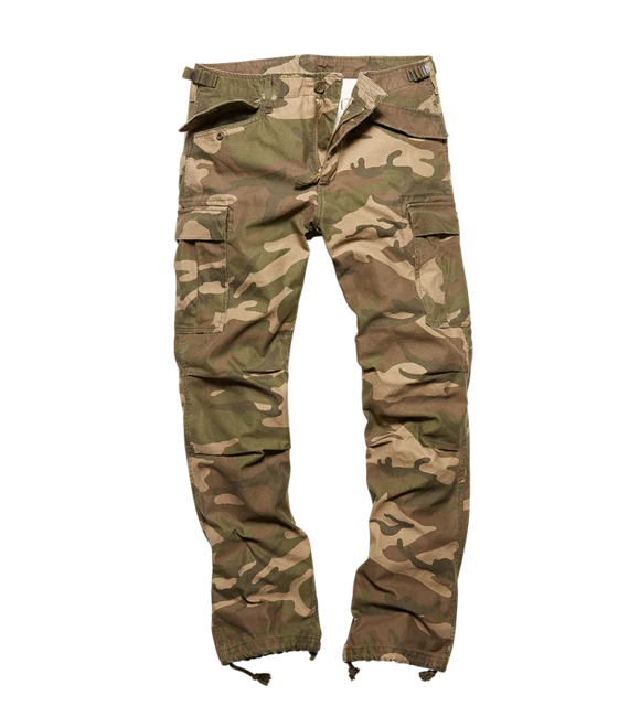 Vintage Industries M65 heavy satin hlače, Woodland XS