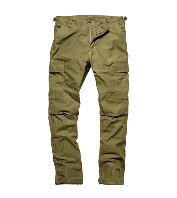 Vintage Industries BDU hlače, maslinasto zelene S