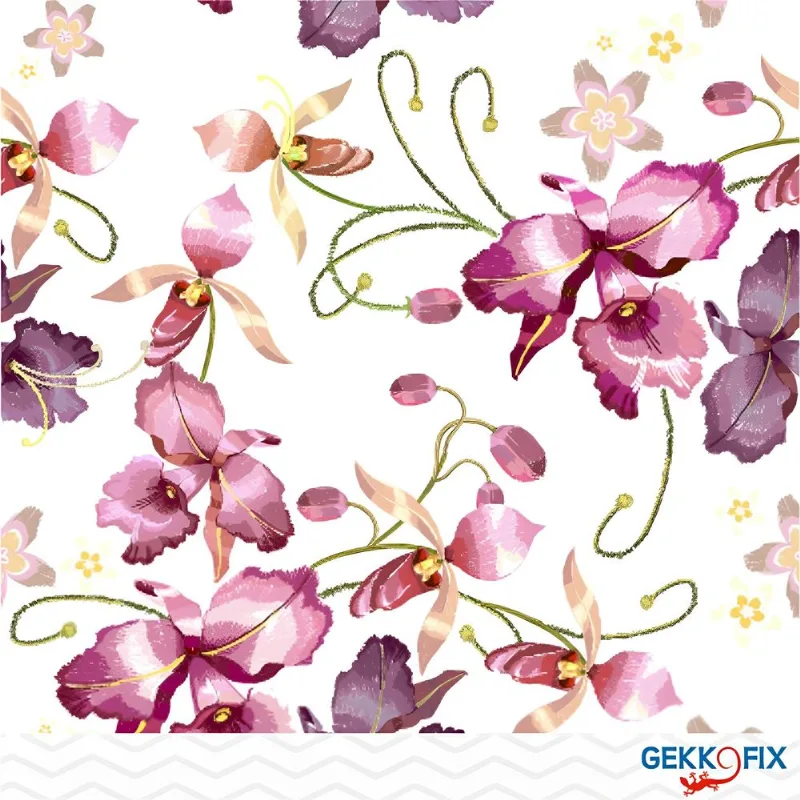Plástico Adesivo Orquideas 2m 14121BR - Gekkofix