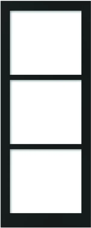 2Adore binnendeur Flax recht profiel gegrond RAL9017 231,5x93 cm / Universeel / Stomp