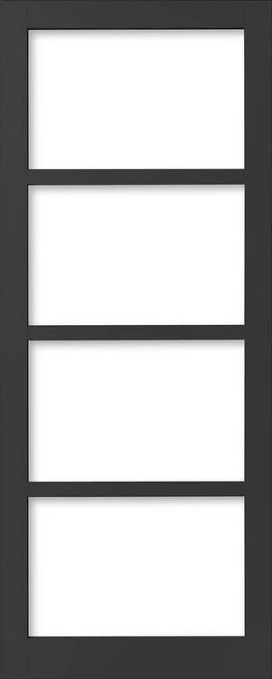 2Adore binnendeur Hiba recht profiel gegrond RAL9017 231,5x88 cm / Universeel / Stomp
