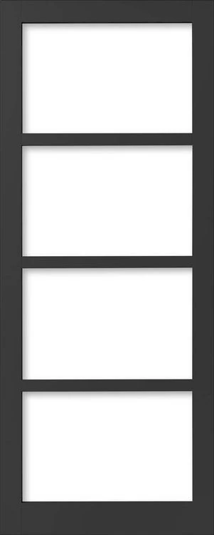 2Adore binnendeur Hiba recht profiel gegrond RAL9017 231,5x93 cm / Universeel / Stomp