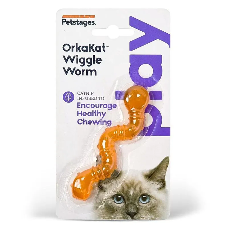 Orkakat Wiggle Worm Da Petstages Para Gatos Com Catnip