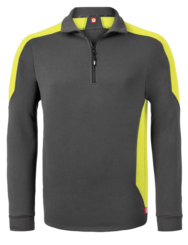 Halfzip Sweater HAVEP® Bicolor charcoal/high vis yellow / M