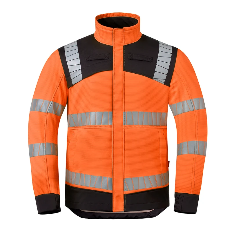 Softshell Jacket HAVEP® Multi Protector+ high vis orange/charcoal / 2XL