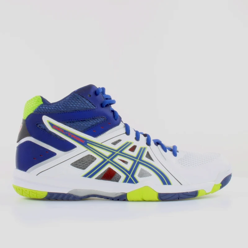 Asics Gel-Task White Blue Synthetic Mens Lace Up Trainers B506Y 0142 11