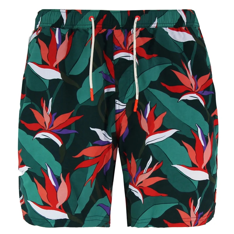 Scotch & Soda Tropical Mens Floral Green Swim Shorts M