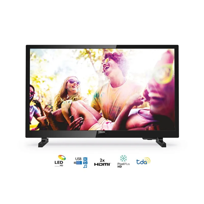 TV LED Philps 24" HD 24PHD5565/77 negro