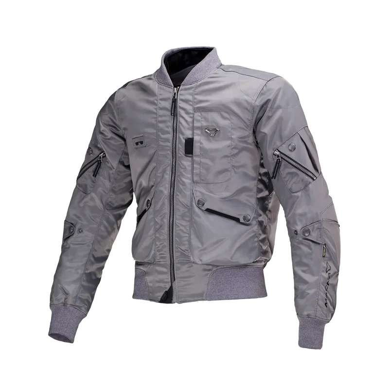 MACNA BASTIC Hombre Impermeable Bomber Chaqueta Gris S / Gris