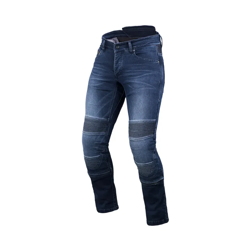 MACNA INDIVIDI Hombre Denim Moto Ajustados Vaqueros Azul 31 / Azul