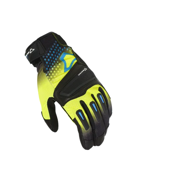 MACNA JUGO MOTOCICLETA COURO ESPORTES LUVAS PRETAS AMARELAS S