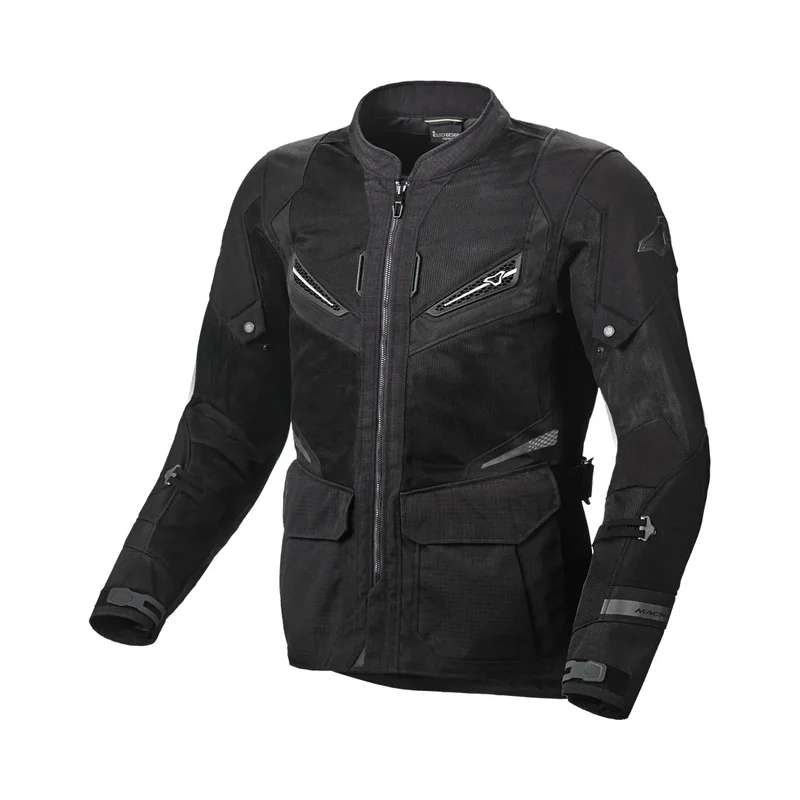 Macna Aerocon hombre Chaqueta textil impermeable Negro L / negro