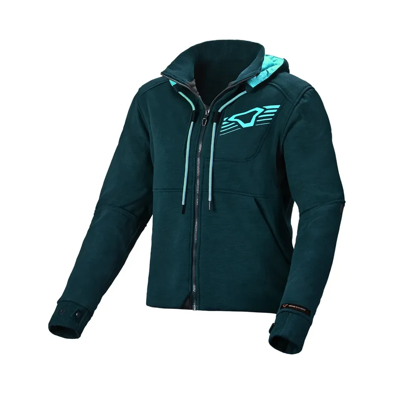 MACNA DISTRICT Mujer Textil Moto Capucha Chaqueta Azul Petróleo XS / Azul Petróleo