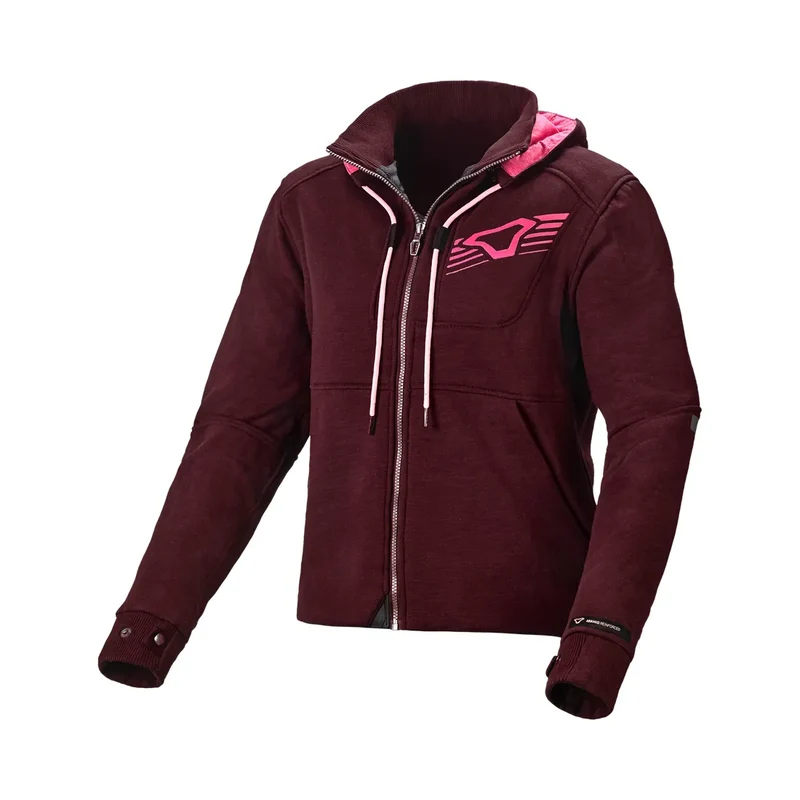 MACNA DISTRICT Mujer Textil Moto Capucha Chaqueta Rojo 2XL / Rojo