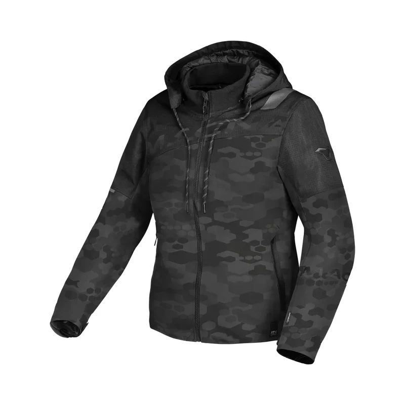 Macna Racoon mujer Chaqueta impermeable Negro Gris Camuflaje L / Negro Gris Camuflaje