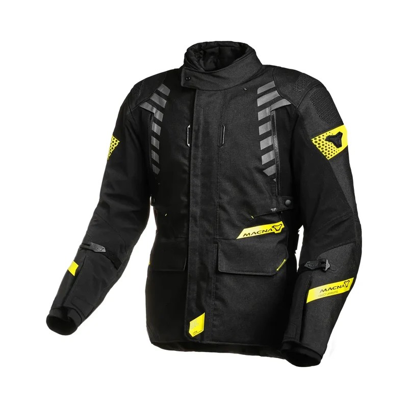 Macna Ultimax Chaqueta aventura turismo moto Preto amarillo flúor L / negro amarillo flúor