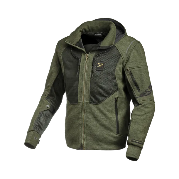 MACNA BREEZE Sudadera Capucha Moto Cremallera Hombre Verde L / Verde
