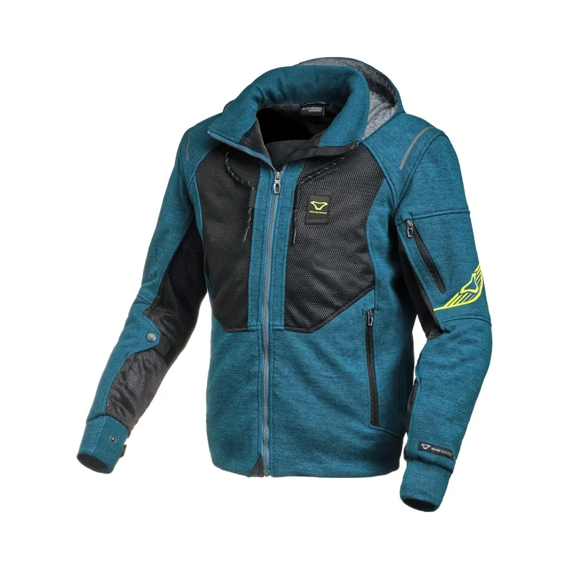 MACNA BREEZE Sudadera Capucha Moto Cremallera Hombre 2XL / Azul Negro