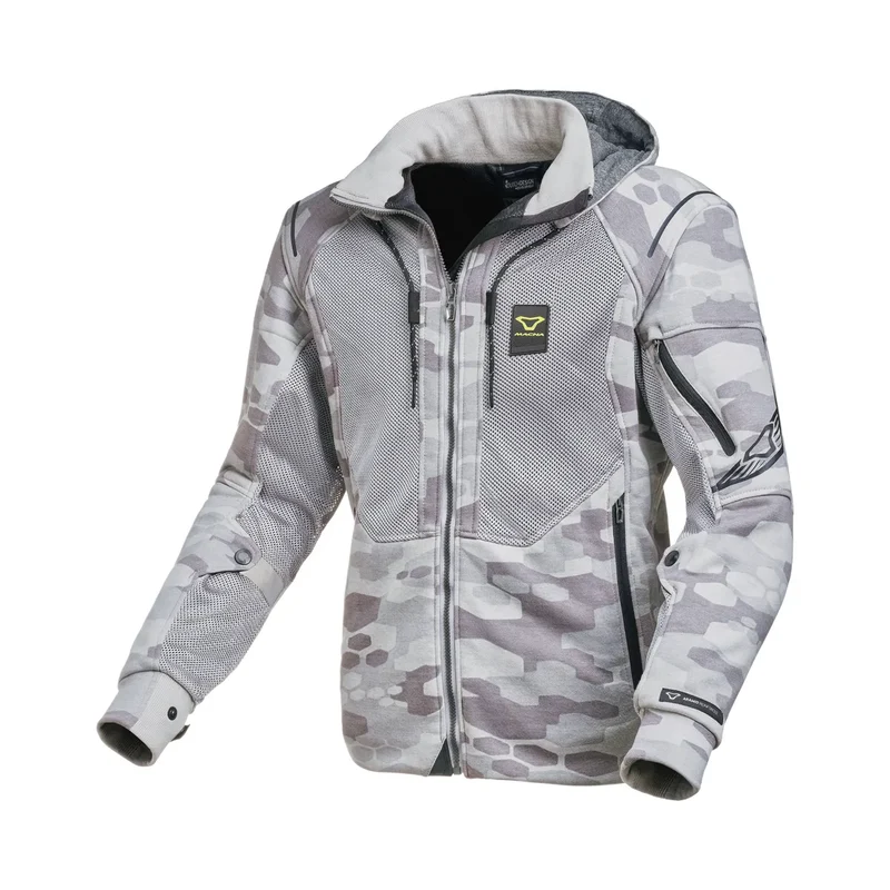 MACNA BREEZE Sudadera Capucha Moto Cremallera Hombre 3XL / Beige Camuflaje