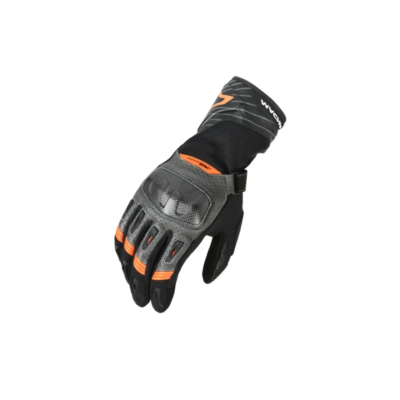 Macna Tempo Luvas perforados Black/dark grey/orange 2XL / Black/dark grey/orange
