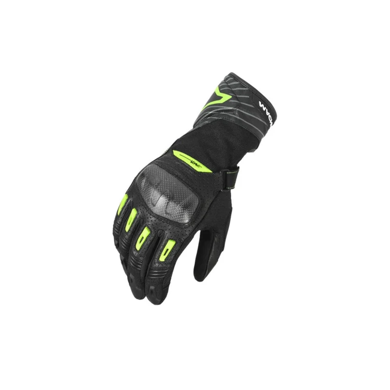 Macna Tempo Luvas perforados Black/fluo yellow 3XL / BLACK/FLUO YELLOW