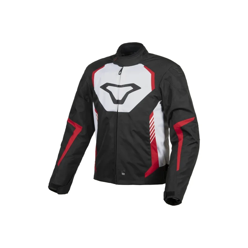 Macna Tazar casacos textil impermeable Black/white/red 2XL / BLACK/WHITE/RED