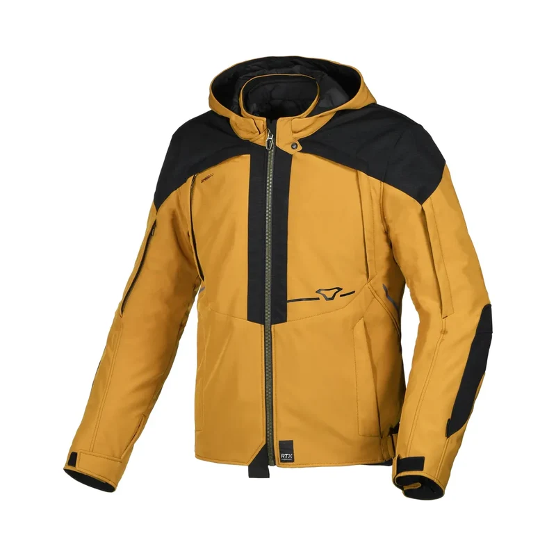 Macna Territor hombre Chaqueta impermeable carreras M / Marrón Camel Negro