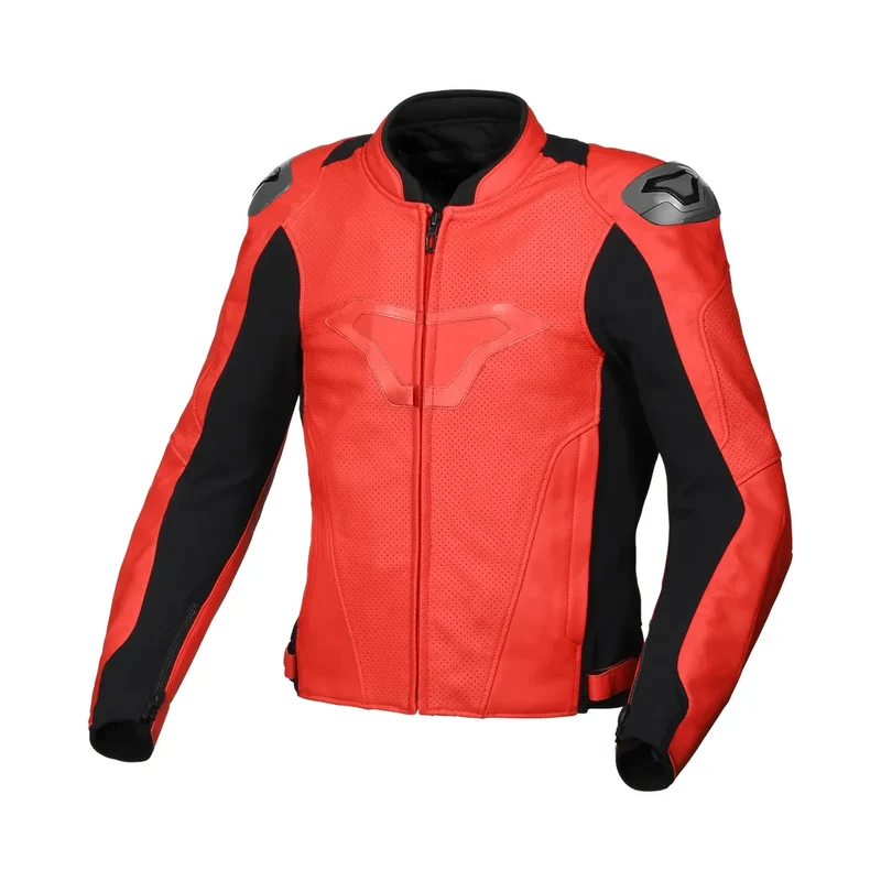 Macna Aviant Air hombre Chaqueta cuero motociclista Preto Vermelho 58 / negro rojo