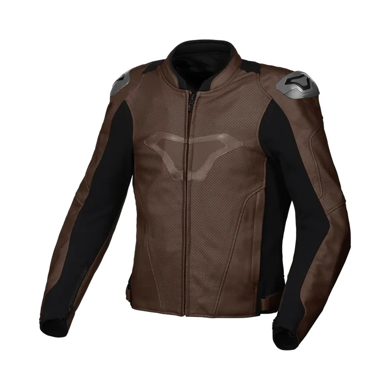 Macna Aviant Air hombre Chaqueta cuero impermeable marrón Preto 58 / marrón negro