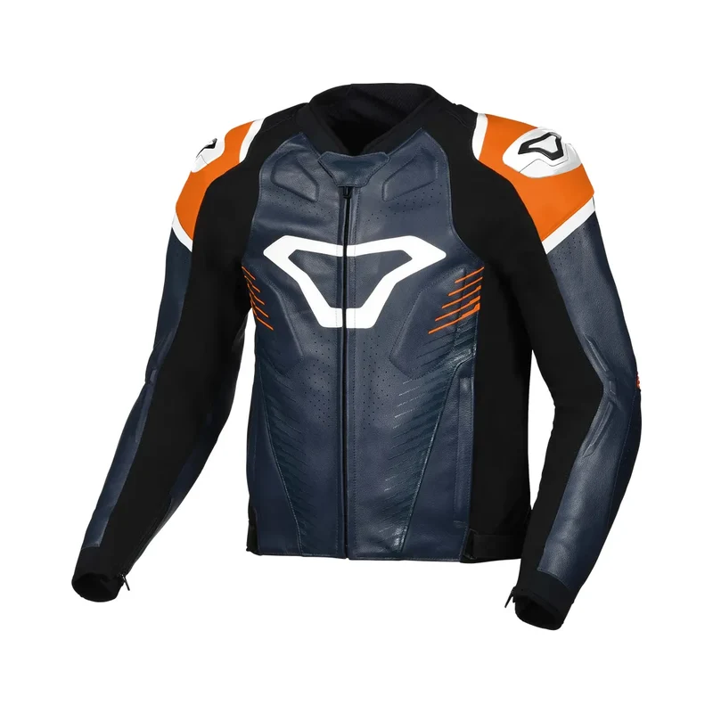 Macna Tronniq Chaqueta Cuero Azul naranja Branco 46 / Azul naranja blanco