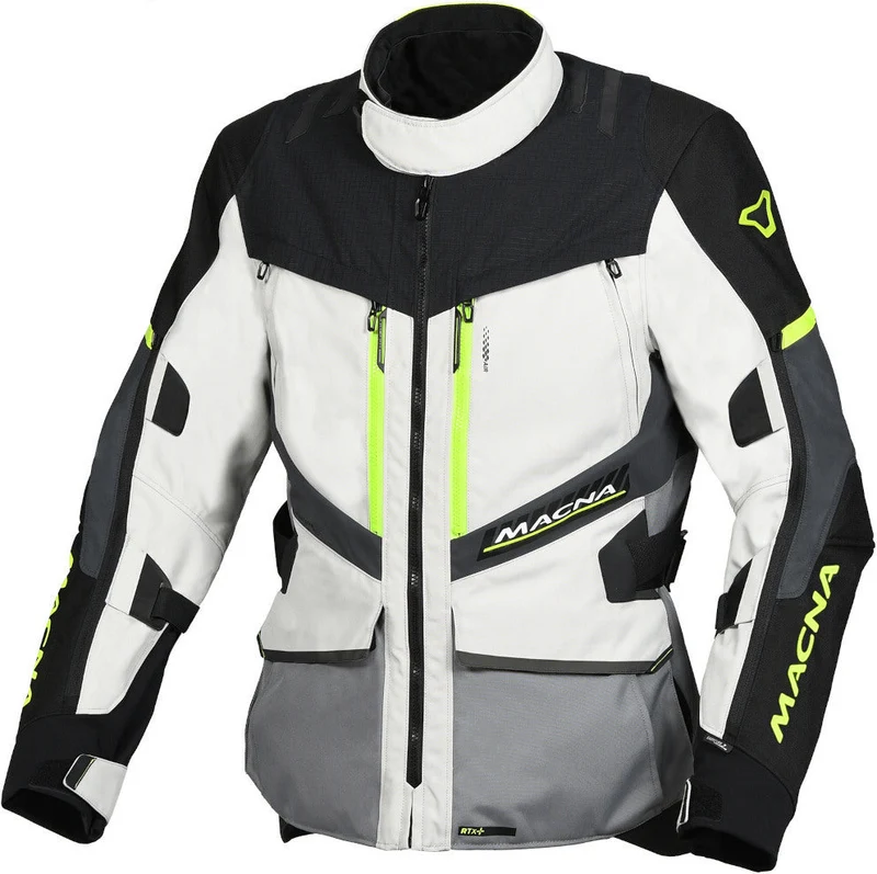Macna Domane hombre Chaqueta textil gris claro gris amarillo flúor 2XL / gris claro gris amarillo flúor