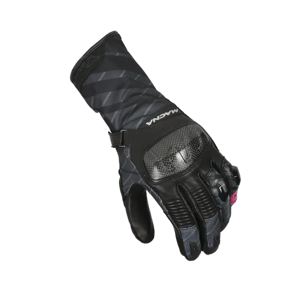 MACNA KROWN MULHER MOTOCICLISTA COURO LUVAS PRETAS XS