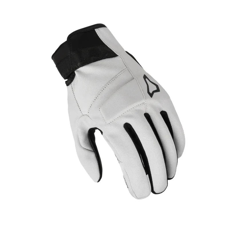 MACNA ASTRILL MOTOCICLETA COURO LUVAS CINZA CLARO PRETO L