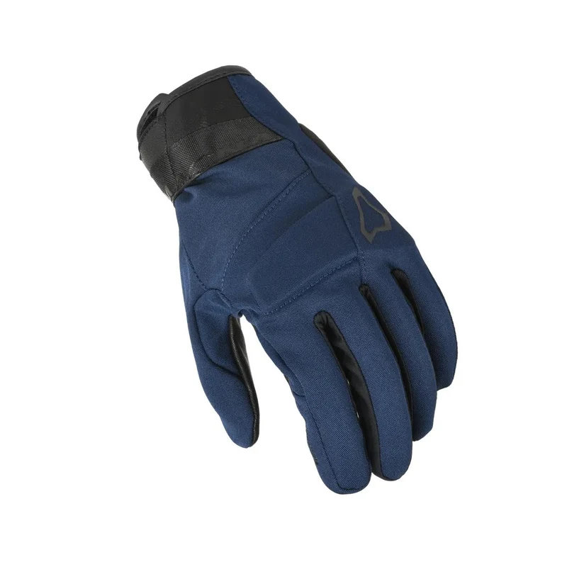 MACNA ASTRILL MOTOCICLETA COURO LUVAS AZUL ESCURO PRETO XL