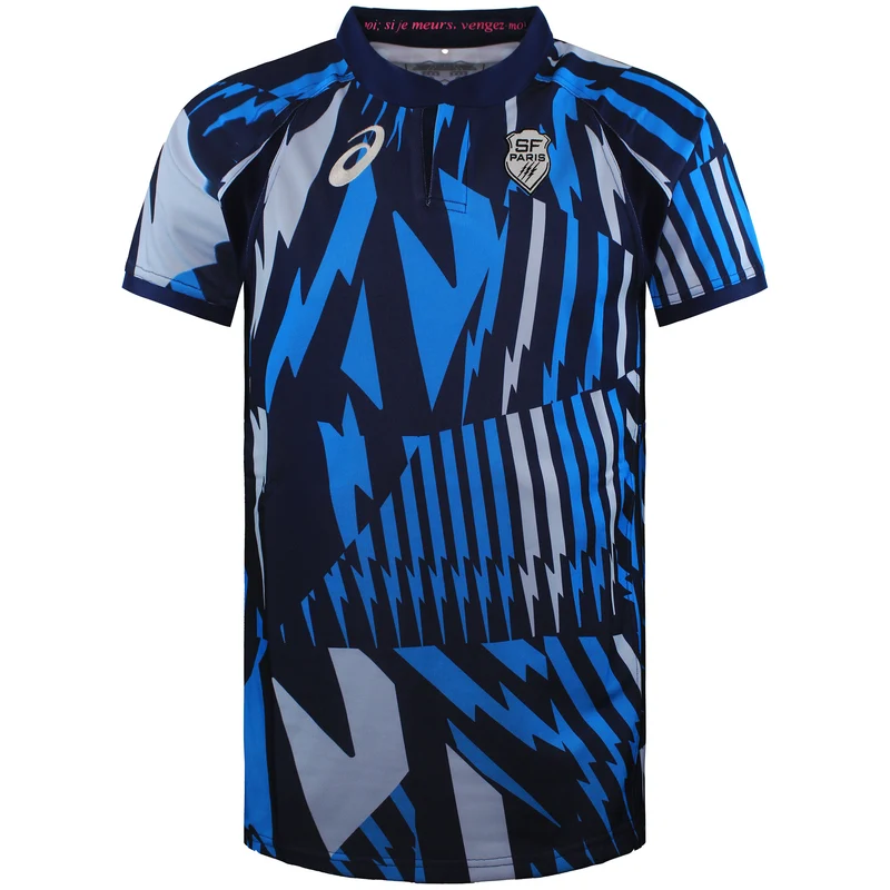 Asics Stade Francais Replica Mens Navy Rugby Shirt XXL